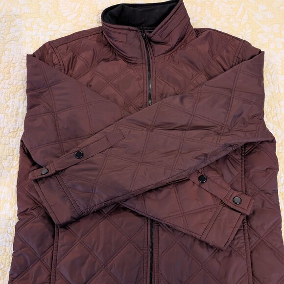 Zara Men's quilted light jacket burgundy size XL - Picture 9 of 9